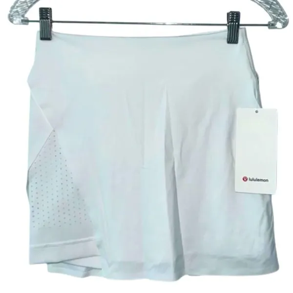 Lululemon Super-High-Rise Side-Slit Tennis Skirt White size 4 Skort 4.5” liner - Image 7
