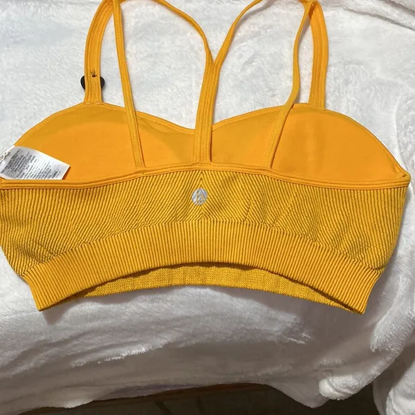 Cotton On NWT Citrus Color Seamless Bustier Crop Size L - Image 3