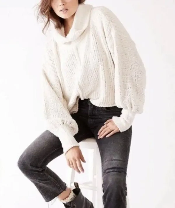 free People be yours cowl neck turtleneck sweater - Image 5