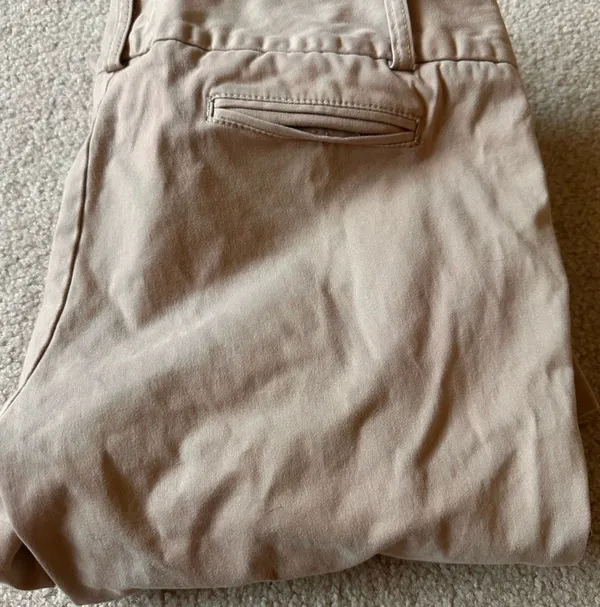 Express beige wide leg trousers size 8 neutral pants - Image 4