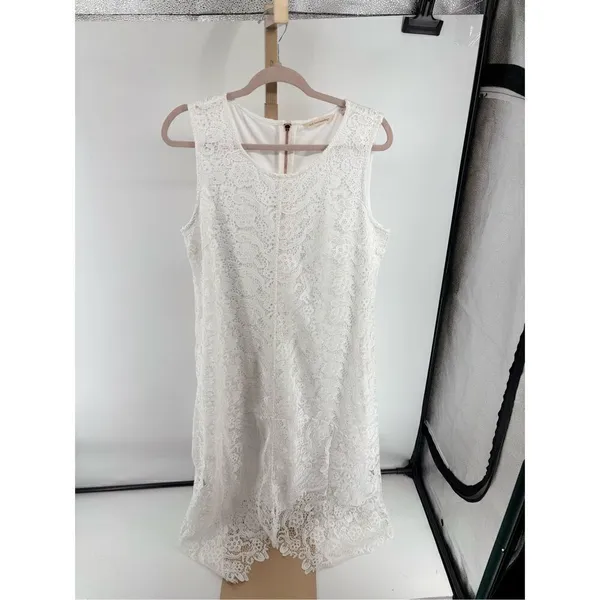 Soft Surroundings Madelyn White Lace Dress Size 14 Cottagecore - Image 4