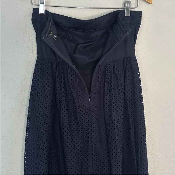 Ann Taylor Navy Blue Strapless Maxi Dress Resortwear Mesh Beachy Vacation Preppy - Image 8