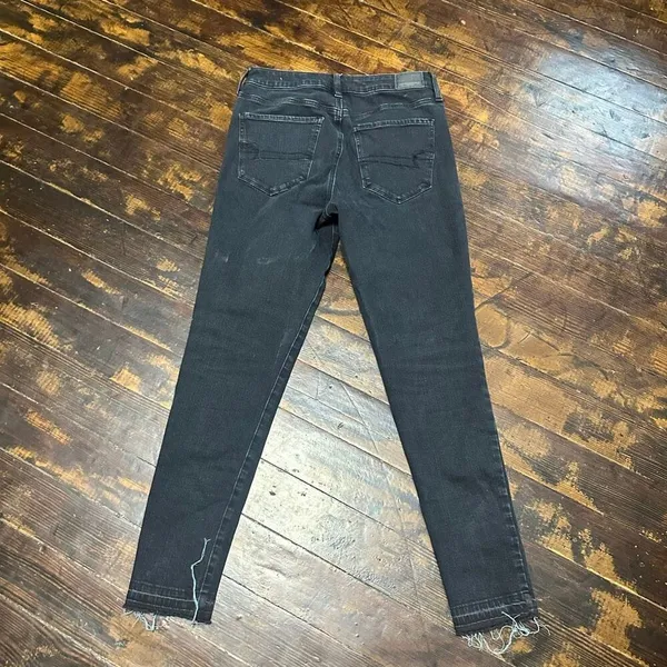 American Eagle Super Hi-rise raw hem stretchy jeggings - Image 4