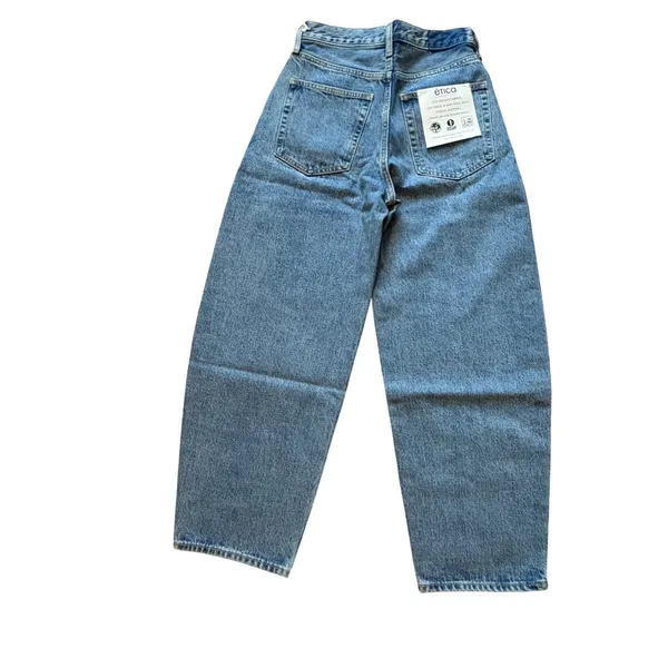 Etica Cassel Ultra High Barrel Jeans Women's Size‎ 24 BlueStone Wash Denim - Image 3