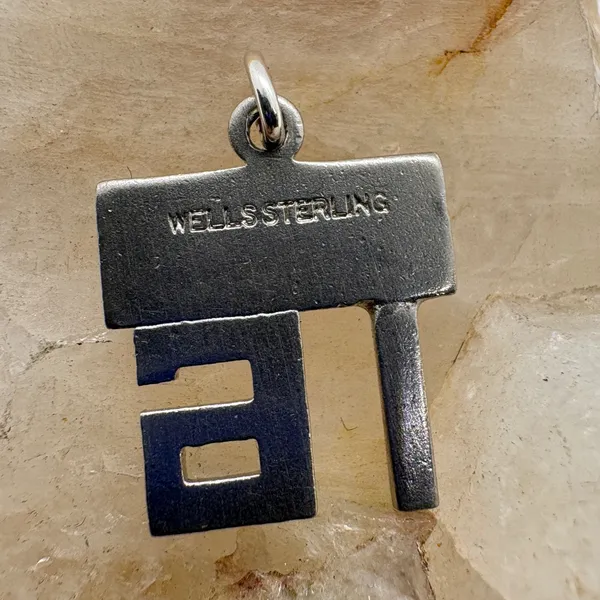 Vintage Wells Sterling Silver Happy Birthday 16 Charm Sweet Sixteen Pendant 1.5g - Image 2