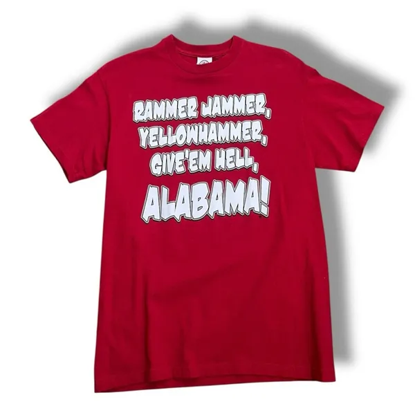 Delta Pro Weight Alabama Crimson Tide Rammer Jammer t-shirt Medium - Image 4