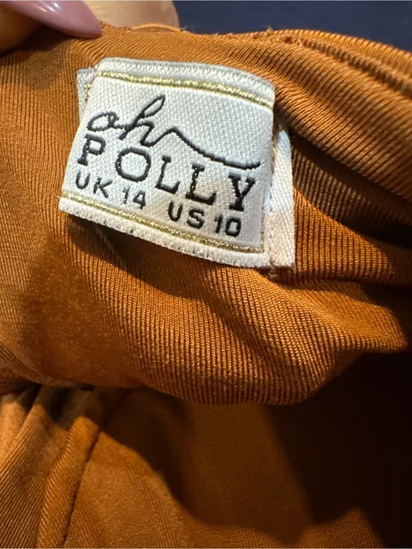 Oh Polly Rust Orange Ruched Maxi Dress - Image 5