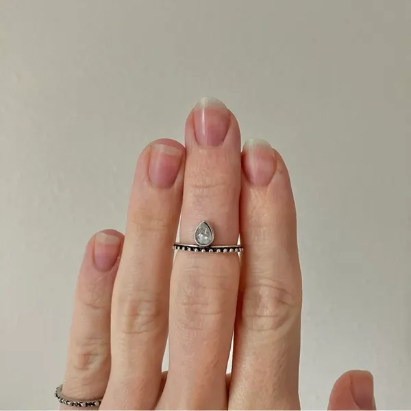 Crown Ring Pear Teardrop Bohemian Stacking Band Vintage “Tuilelaith” Silver Jewelry - Image 14