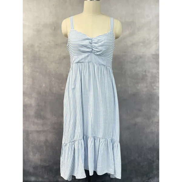 Skies Are Blue Womens Striped‎ Midi Dress Size XL Flowy Coastal Cottage Hamptons - Image 14