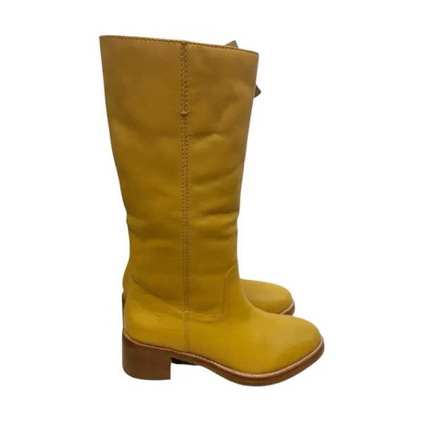 Frye Camryn Tall Banana Leather Boots Boho Western Riding Pull On 8.5 NWT - Image 5