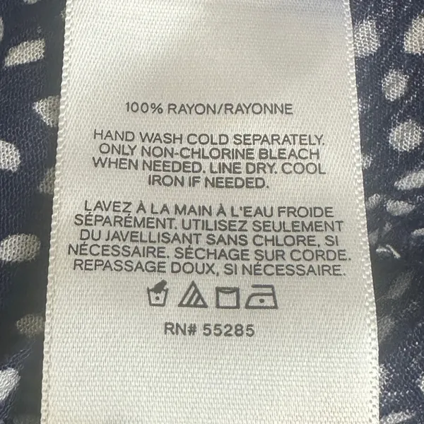 Express High Low Maxi Dress Womens M‎ Navy Blue Polka Dot Tie Front Cottagecore - Image 5