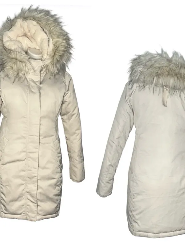 ABERCROMBIE & FITCH Ultra Parka Jacket Faux Fur Hood Womens Size Medium - Image 14