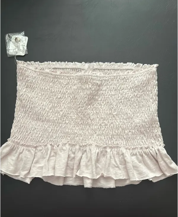 Free People Ruffle Tube Top Light Lilac - Image 4
