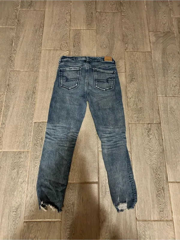 American Eagle Outfitters Women's Dark Wash Ankle Jeans - Blue - size 8 - Image 7