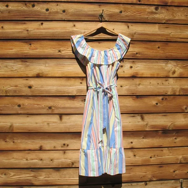 NWOT Draper James RSVP Striped Off the Shoulder Midi Dress - Image 8