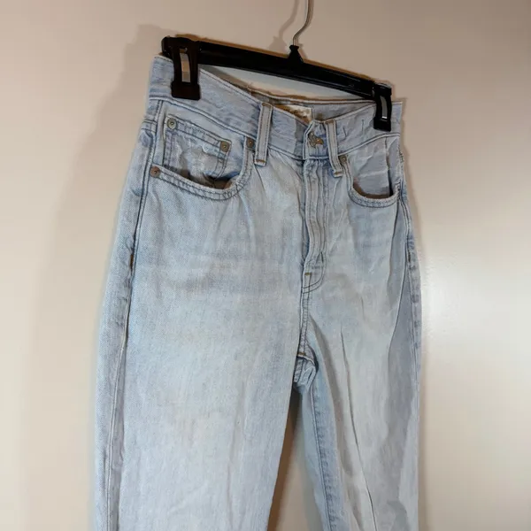 Madewell The Perfect Vintage Jean Womens 24 Light Wash Blue Denim Distressed - Image 2