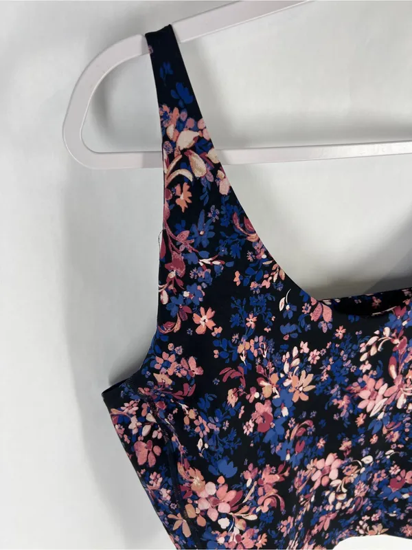 We Wander Floral Longline Sports Bra Crop Top 2X - Image 2