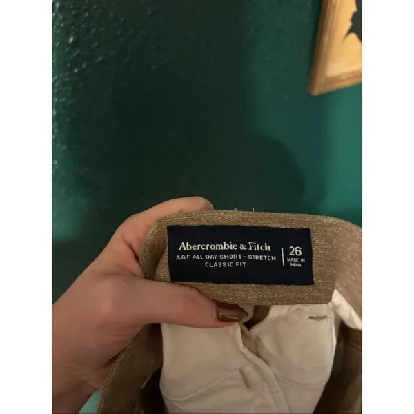 NWT! Abercrombie & Fitch 6” All Day Plain front shorts Khaki 26 - Image 3