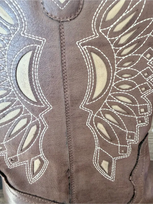 Coconuts by Matisse Bandera Faux Leather Brown Cowboy Western Boots size 8.5 - Image 9