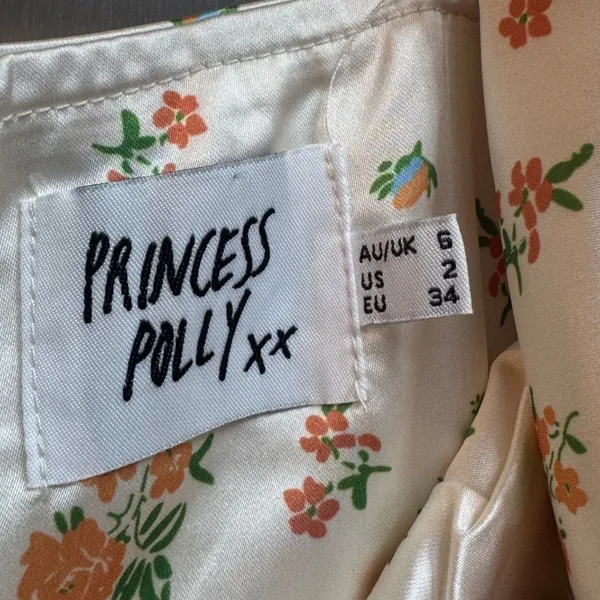 Princess Polly LILLIE LONG SLEEVE MINI DRESS FLORAL Size 2 - Image 3