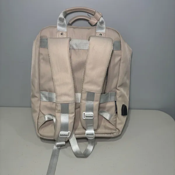 WPJMEFU Beige 15.6 Laptop Padded‎ Backpack USB Port - Image 7