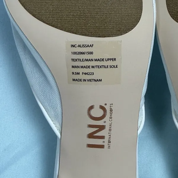 I.N.C International Concept Size-9.5 M Womens Alissaaf White Dress‎ Heel Sandal - Image 10