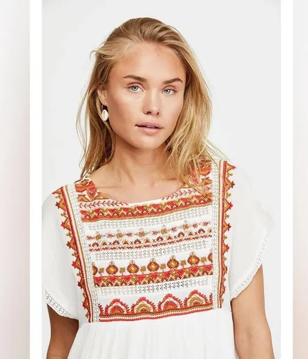 Free People Sunrise Wanderer Mini Dress M - Image 5