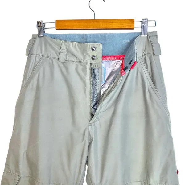 Burton VTG Y2K Womens High Rise Insulated Snowboard Ski Cargo Pants Olive Size S - Image 4