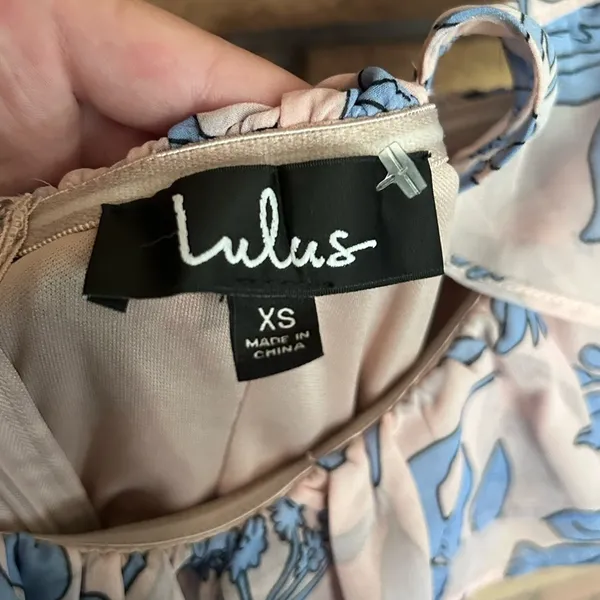 Lulu’s Adelaide Blush Floral Print Off-the-Shoulder Maxi Dress Size XS - Image 4