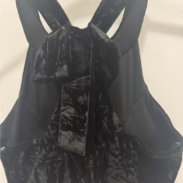 Velvety Y2K Trixxi Black Floral Fit & Flare Cocktail Dress S New Years Eve Party - Image 6