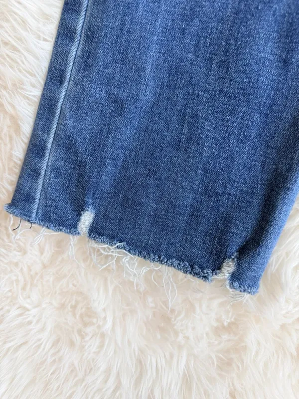 Just Black Denim Women's High Rise Raw Hem Flare Jeans Size 24 - Image 2