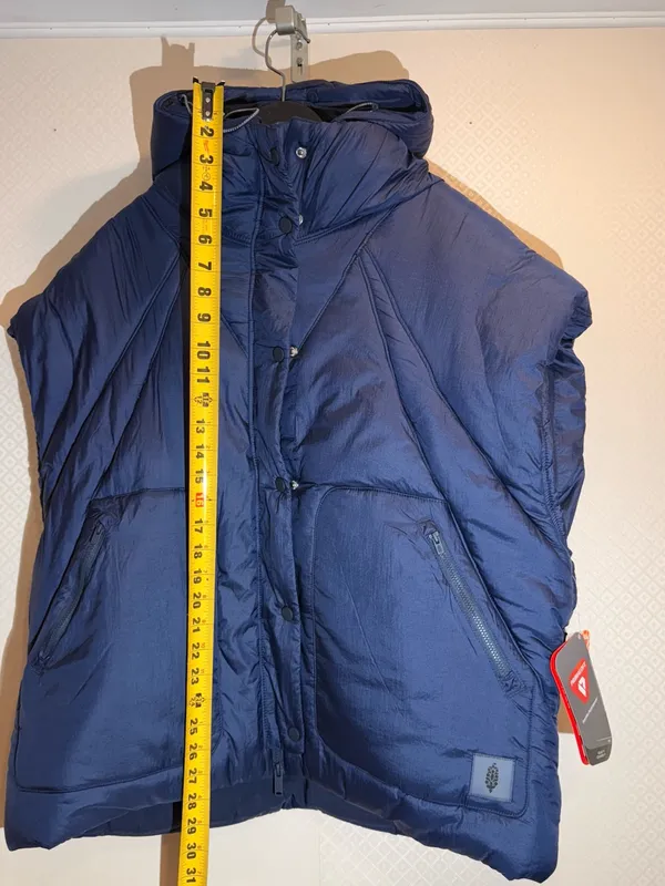NWT FP Movement by Free People Navy Quilted Parker Hooded Poncho Puffer Vest - Image 10