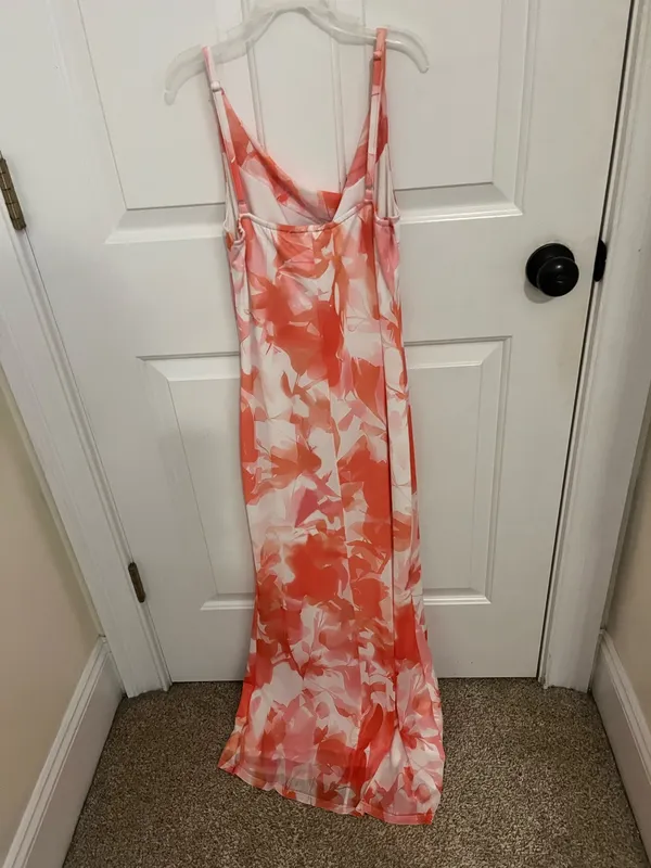 cowl neck floral maxi dress - Image 3