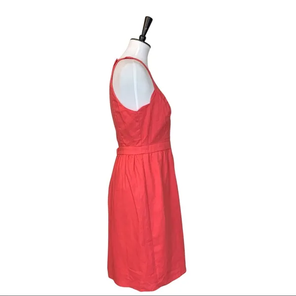 Market & Spruce NWT Halter Dress Linen Coral Linen Cotton Women's Size Medium - Image 5