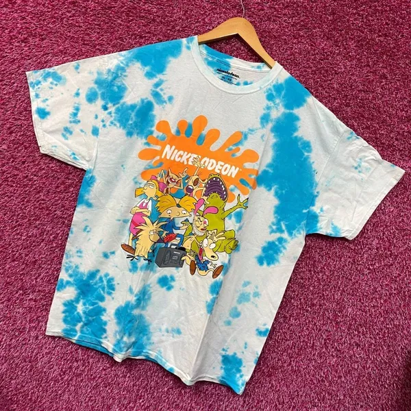 Nickelodeon Best Of Blue/white tie dye Tshirt size Extra Large - Image 4