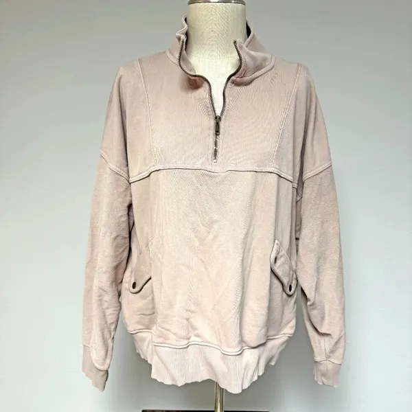 Aerie Luxe Motto Quarter Zip Pullover - Image 2
