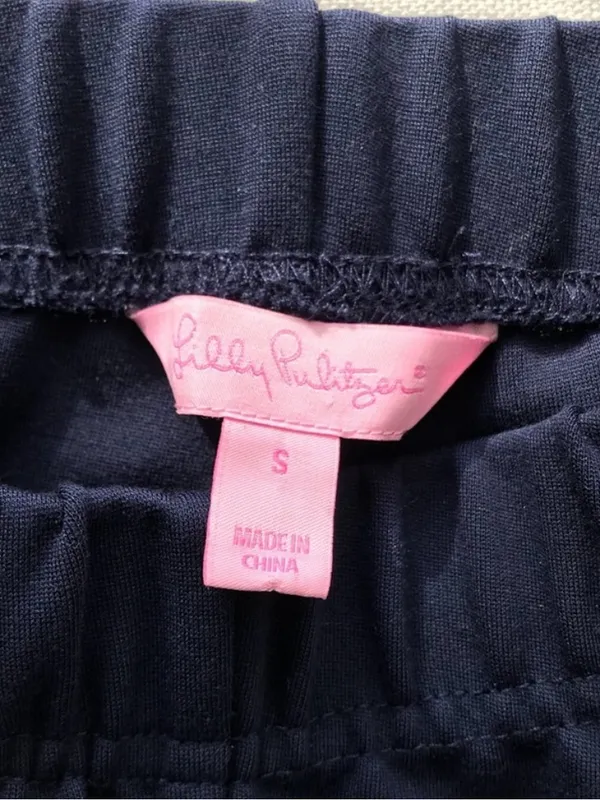 Lilly Pulitzer Travel Ponte Pant Midnight Navy Leggings Small Minimal Preppy - Image 7