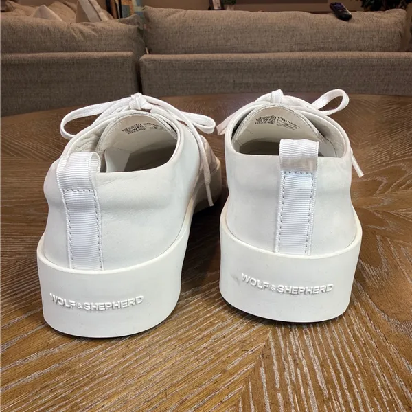 Wolf & Shepherd Cruise Lace-Up White Sneakers Women's Size‎ 38 US 7 - Image 5