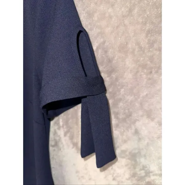 Karl Lagerfeld Navy Knee Length Short Sleeve Cocktail Dress Size 2 757 - Image 4