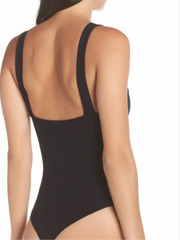Free People Black Sweetheart Low Back Bodysuit Size Small - Image 2
