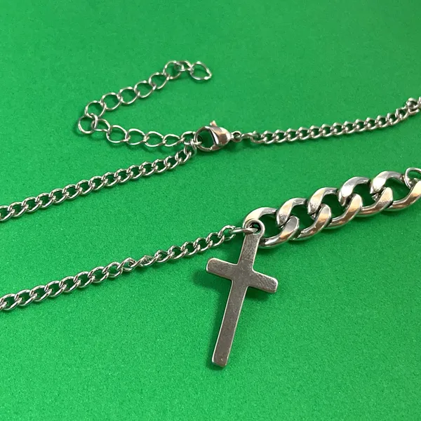 Titanium Steel Cross Pendant Necklace for Men Women - Image 4