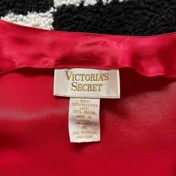 Vintage Victoria’s Secret Red Satin Slip Dress M - Image 6