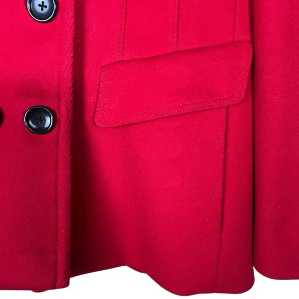 Banana Republic Peacoat Women’s XL Red Wool Cashmere Double Breasted Classic - Image 4