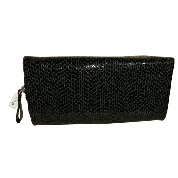 Brighton Black Snakeskin Embossed Leather Wallet Organizer NWT‎ - Image 2