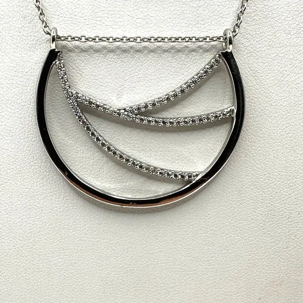 Lauren Conrad silver tone rhinestone pendant necklace - Image 10