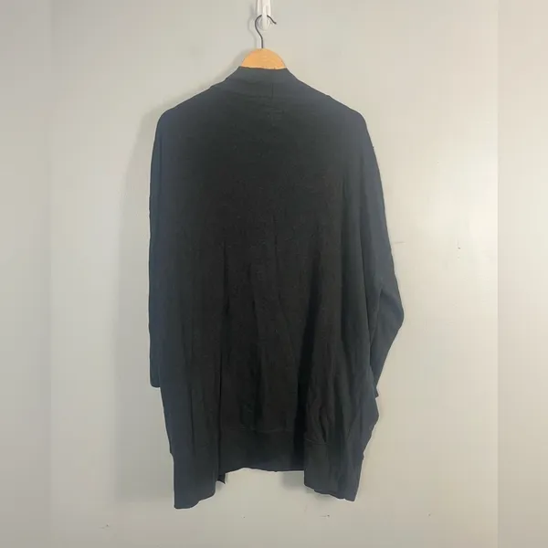 Pact 100% Organic Cotton Grey Open Front Cardigan Minimalist Large Pockets M/L - Image 5