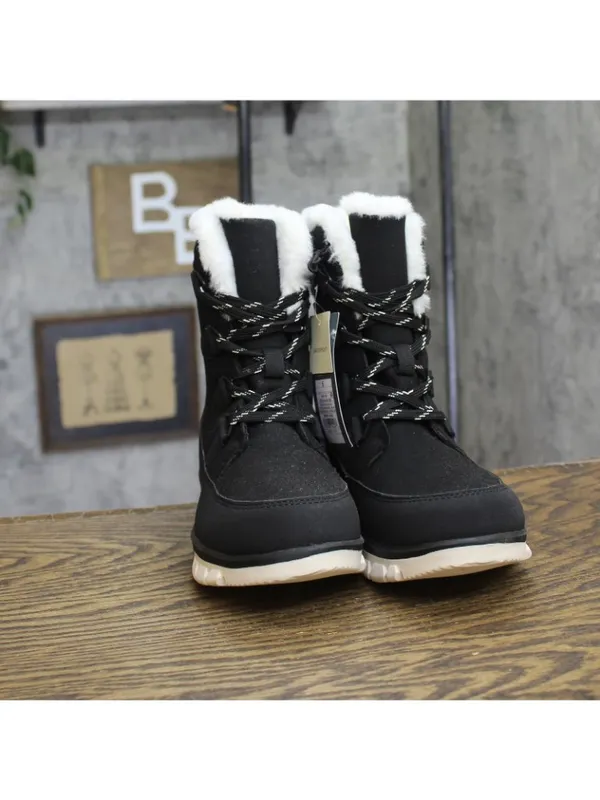 Universal Thread Womens Corie Boots Winter Lace Up 94642619 Black 6M - Image 3