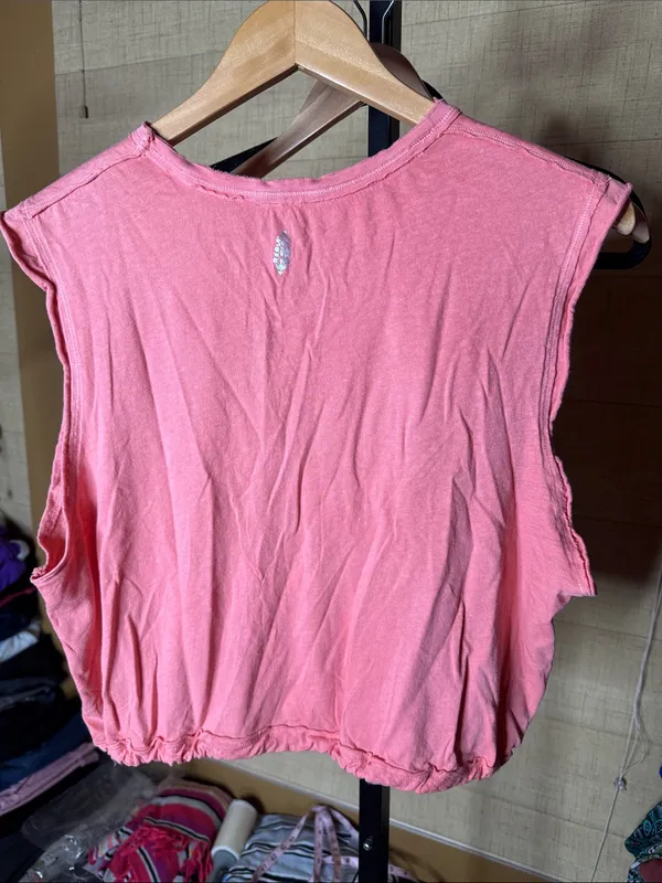 Free People FP Movement Bring the Heat Pink Cropped Muscle Tank Size Medium - Image 8