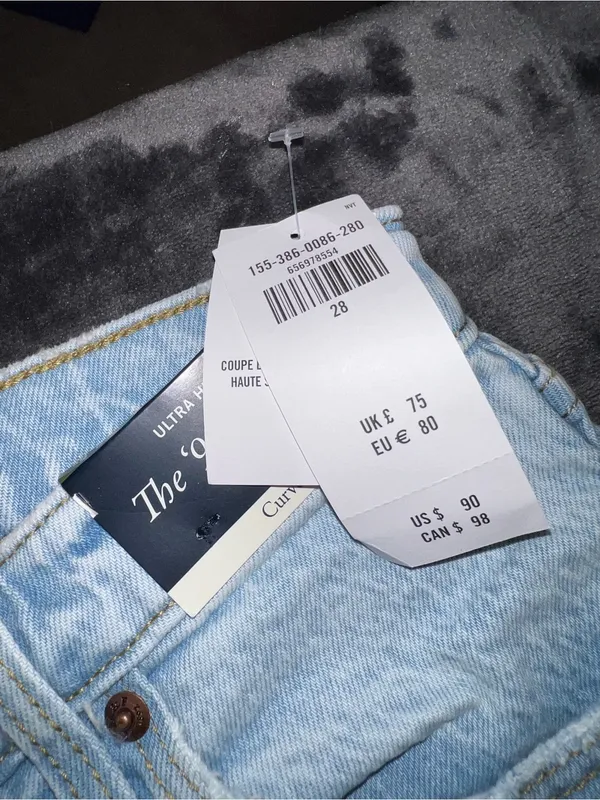 Abercrombie & Fitch Curve Love Ultra High Rise 90s Straight Jean Size 28 (6 Reg) - Image 11