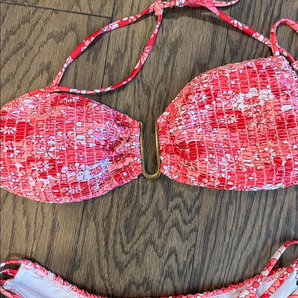 Amazon Pink Textured Bikini Set - Image 2